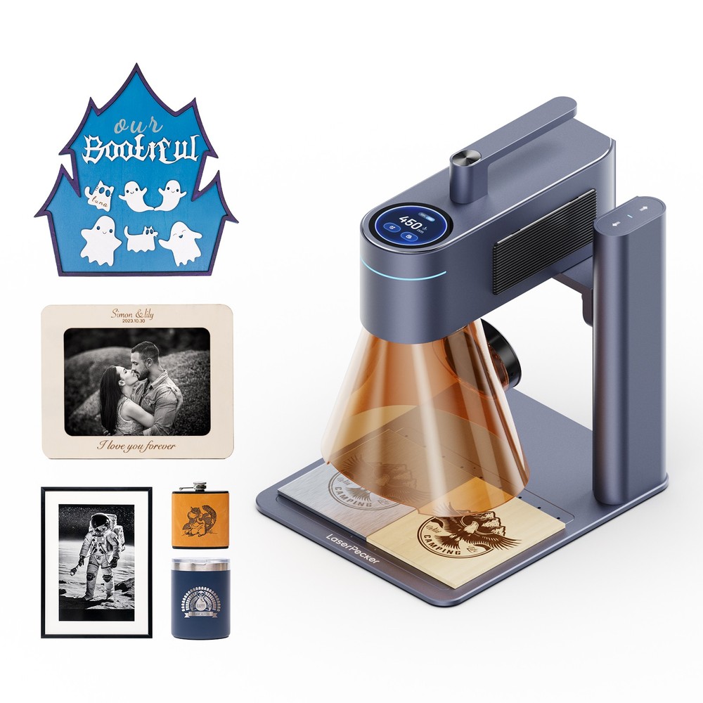 LaserPecker LP4 Portable IR/Diode Laser Engraver Machine Metal Acrylic Wood DIY
