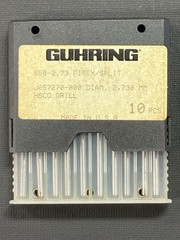 GUHRING HSCO 2.730mm Diameter FIREX/SPLIT Drill Bits 10pcs High-Speed Cobalt