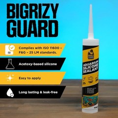 NEW Aquarium Safe Silicone Sealant Clear 100% Waterproof Non-Toxic Fast Curing