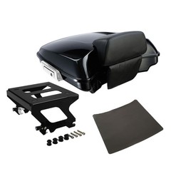 5.5in Moto Trunk w/Backrest Rack for Harley Sport Glide 18-25 Low Rider S 20-25