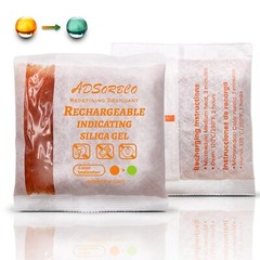 [500g 2p]Adsorbco Rechargeable Desiccant Packs, Indicating Silica Gel Packets