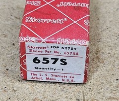 Starrett No. 657S – snug – two 1/4″ holes for use with No. 657AA – Made in USA