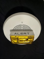 Wheelock E90A-24MCC-ALW White Ceiling Mount Speaker Strobe with Amber Lens