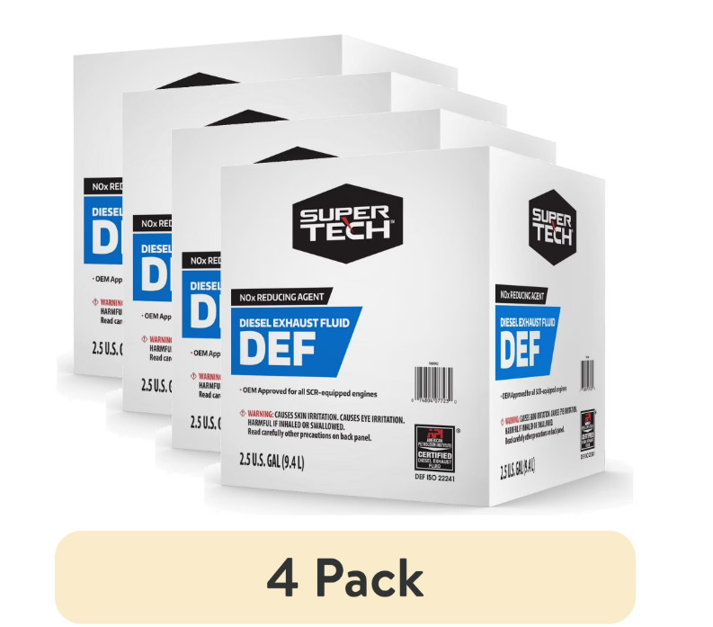 (4 pack) Super Tech DEF Diesel Exhaust Fluid, 2.5 gal