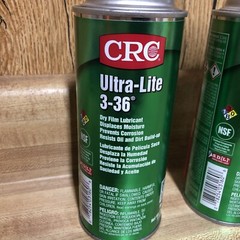 2 Pack CRC Industrial Ultra-Light 3-36 Dry Film Lubricant, 03160, 11 Oz New