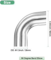 1.5 Inch 90 Degree Mandrel Bend Elbow, Thicke Size: 1.5 InchNumber of Items: 1