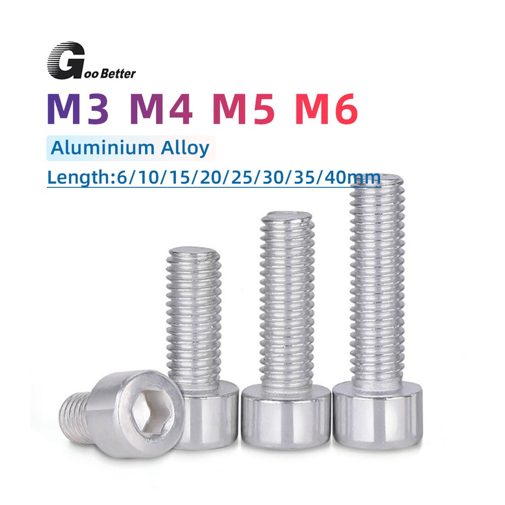 M3 M4 M5 M6 Aluminum Alloy Socket Cap Screws – DIN Allen Key Hex Socket Bolts