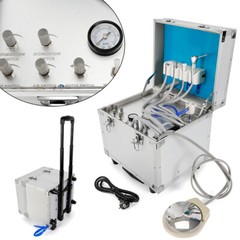 4 Hole Mobile Dental Box, Portable 4 Holes Mobile Dental Unit Turbine Unit