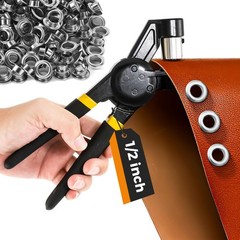 Grommet Tools Kit 1/2 Inch (12mm) Hand Press Pliers Kit with 500 Grommet Supp…