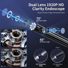 High Compatibility Endoscope Camera, 8 Adjustable LEDs