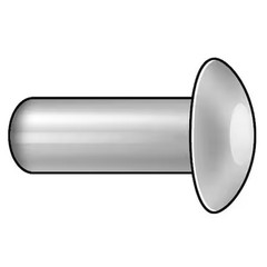 Solid Rivet, Universal Head, 0.125 In Dia., 0.25 In L, Aluminum Body, 250 Pk,