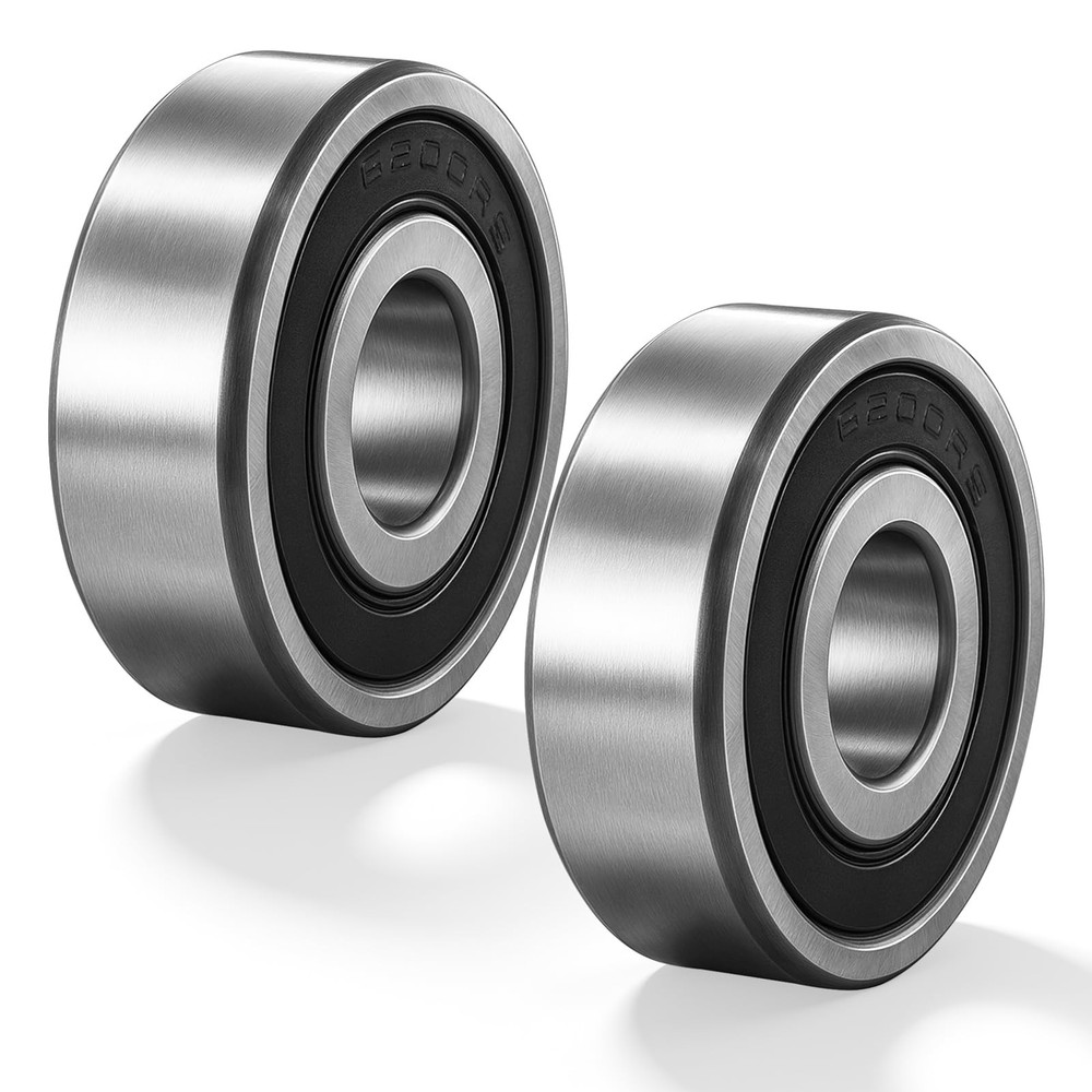 2Pcs 6200 RS Ball Bearings 10x30x9mm Deep Groove Sealed Ball Bearing Stable P…