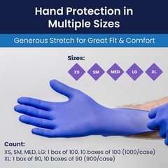 Adenna PCS770 Precision 4 mil Powder-Free X-Small (Pack of 100), Violet
