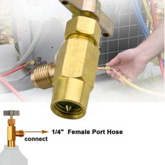 1/2″Acme 1/4″SAE Puncture Refrigeration Can Tap Tank Adapter Dispensing Valve US