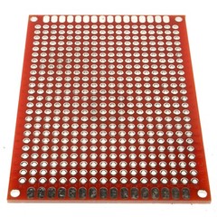 5cm x 7cm Red PCB Printed Circuit Board, 5 Pack, 432 Holes, 32 Pads