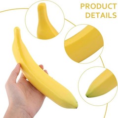 EKDJKK Artificial Fake Fruit, Realistic Banana, As Picture Show
