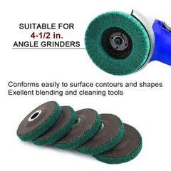 5x Nylon Flap Disc 4-1/2″ Metal Steel Cleaning Polishing Wheel Pad Angle Grinder