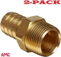2-PACK! 3/4″ Barb x 3/4″ NPT Male Brass Hose Fitting 57001-1212 Anderson Metals