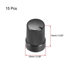 15Pcs 6mm Knob for Speaker Effect Pedal Amplifier Potentiometer Knob 10x14mm
