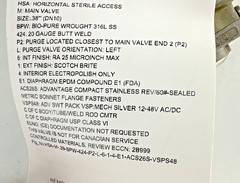 ITT Bio-Pure .38” Diaphragm Valve 316L SS Butt Weld EPDM NOS Medical Lab AXS26S