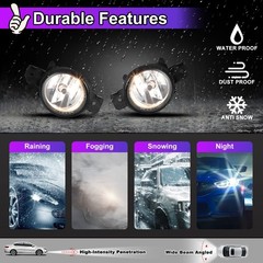 Fog Light Nissan Altima Maxima Sentra Murano Rogue Infiniti M35 M45 H11 Lens