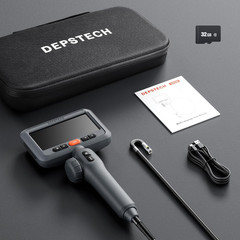 10FT Dual Lens Endoscope Camera 4.5” 1080P Articulating Snake Scope Tool