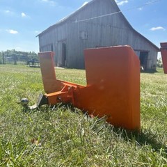 3/8″ Thick Skid Steer Mount Plate W/ 2″ Removable Trailer Hitch Receiver Orange