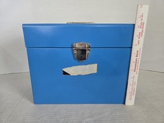 Versa Personal File Model 55 Blue Metal File Box w/ Key FREE SHIPPING
