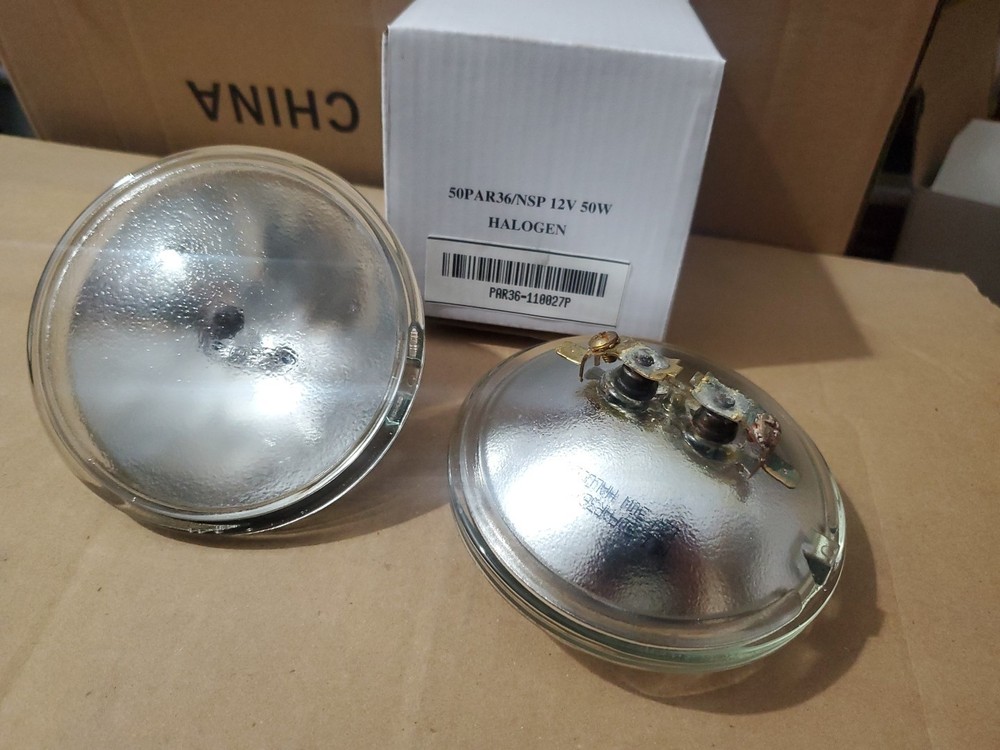 2 PACK Halogen 12V 50W Light Bulbs 50PAR36/NSP – NEW – PAR36-110027P