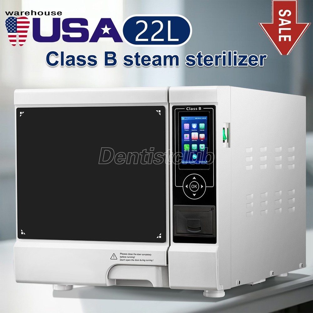 22L Class B Dental Autoclave Steam Sterilizer Vacuum Sterilization Medical Use