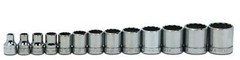 3/8″ Drive SAE Shallow 12point Set 13pc Supertorque Sockets Clip Rail 1/4″ –