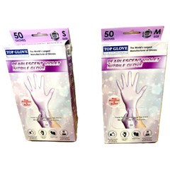 Top Glove Nitrile Disposable Powder Free Glove – Pearlescent Pink/ Violet 50s