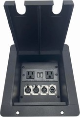 Procraft Recessed Floor Pocket – Mini Stage Connectivity Box with a 2-Hole Lid;