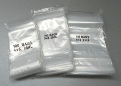 300 Bags 2mil Clear Assortment 3 Large Sizes 4×6 5×8 6×9 Reclosable 100 @ Size