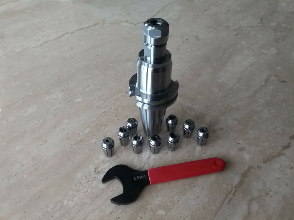 CAT40-ER16 Floating Tap/Tapping Holder w 9pcs inch tap collets #CAT40-ER16-T