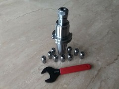 CAT40-ER16 Floating Tap/Tapping Holder w 9pcs inch tap collets #CAT40-ER16-T