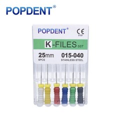 1 Pack Dental Endo Root Canal File K-FILES Stainless Steel Hand Use 21/25/31mm