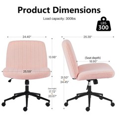 OLIXIS Criss Cross Chair with Wheels Wide Cross Legged Office Desk Vanity Cha…