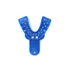 2Pcs Dental Plastic Impression Tray Denture Materials Dental Tray Upper+Lower