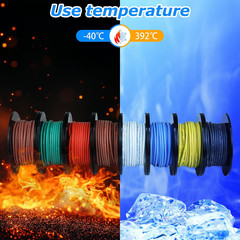 20 Gauge Stranded Wire Kit, 10Ft Each 8 Colors 20AWG Silicone Electrical Wire