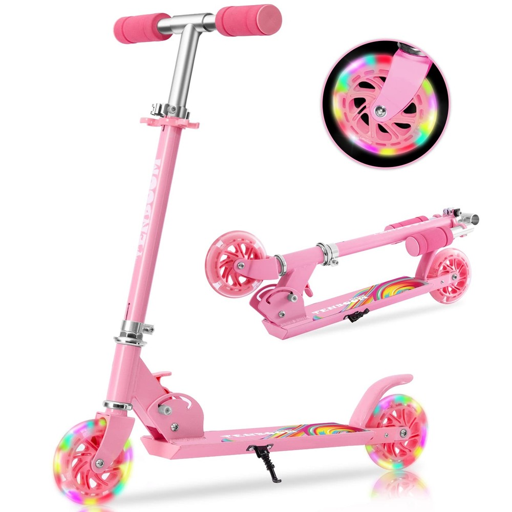 Scooter Kids Ages 3 and Up, 2 Wheels Folding Scooter, 3 Height Adjustable Children…