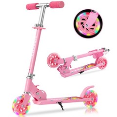 Scooter Kids Ages 3 and Up, 2 Wheels Folding Scooter, 3 Height Adjustable Children…