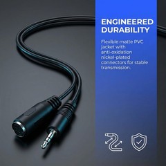 2 Pack of TypeA MIDI to 3.5mm Adapter Cable, MIDI Female to 3.5mm Male Cable,…