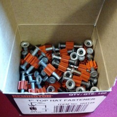 Remington 1″ Top Hat Power Fasteners HT100 Powder Actuated lot of 3 100 per Box