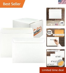 Reliable Heavy Duty 10″ x 13″ White Envelopes, 100 Count – Secure Mailing