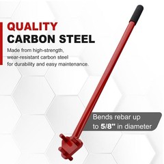 Manual Rebar Bender for 5/8 inch Rebar Flat Steel Rod Bending Tool Hand Operated