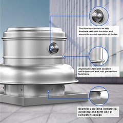 Roof Food Truck Exhaust Fan Centrifugal Downblast Fan For Restaurant Kitchen
