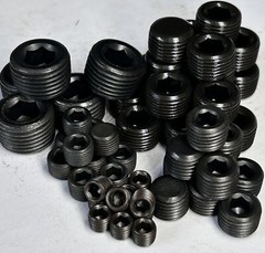 55PCS NPT PIPE PLUGS ASSORTMENT KIT 1/16″ 1/8” 1/4” 3/8” 1/2” END CAP STEEL