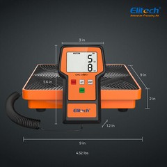 Elitech Refrigerant Charging Scale 220LBS HVAC Freon Recovery Scale LMC-100A+