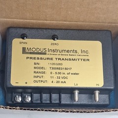 Modus Instruments T30-050 T3008E015017 Press.Range 0-5.0 In of Water Out: 4-20mA
